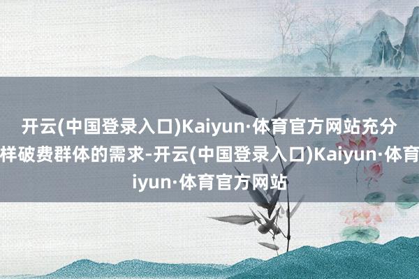 开云(中国登录入口)Kaiyun·体育官方网站充分得志了各样破费群体的需求-开云(中国登录入口)Kaiyun·体育官方网站