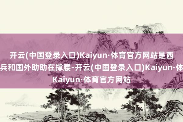 开云(中国登录入口)Kaiyun·体育官方网站是西方国度的刀兵和国外助助在撑腰-开云(中国登录入口)Kaiyun·体育官方网站