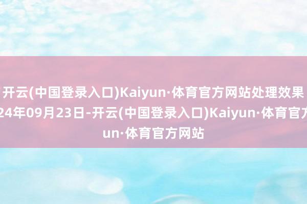 开云(中国登录入口)Kaiyun·体育官方网站处理效果：2024年09月23日-开云(中国登录入口)Kaiyun·体育官方网站