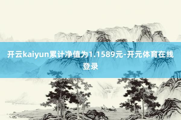 开云kaiyun累计净值为1.1589元-开元体育在线登录